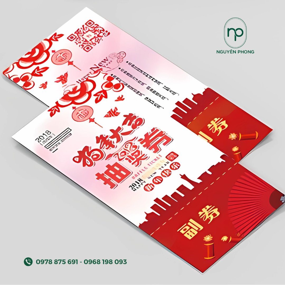 Mẫu phiếu bốc thăm trúng thưởng ngày Tết